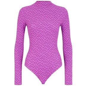 NWT FENDI x SKIMS Mock Neck Long Sleeve Bodysuit Photoshoot Sample